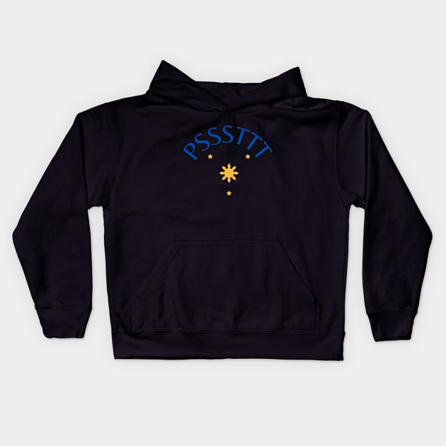 Pssssttt - 3 stars and a sun Kids Hoodie by CatheBelan